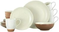 CreaTable Kombiservice Sand Dunes creme (16-tlg), 4 Personen, Steinzeug
