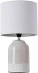 Pauleen Tischleuchte Sandy Glow max. 20W 230V Stoffschirm Keramik, ohne Leuchtmittel,