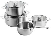 KitchenAid Topf-Set Stainless Steel (CC003575-001), Edelstahl, 7-teiliges Set (4