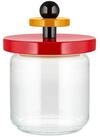 Alessi Vorratsdose Sottsass Collection Twergi Rot 75 ml, Buchenholz, Glas, (1-tlg)