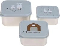 L&Auml;SSIG Lunchbox Tiny Farmer, Blue, Edelstahl, Polyprophylen (PP), (3-tlg)
