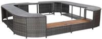 vidaXL Whirlpool NA Whirlpool-Umrandung Quadratisch Grau 268x268x55 cm...