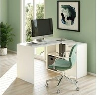 Vicco Eckschreibtisch Robin, Wei&szlig;, 120 x 60 cm (1-St)