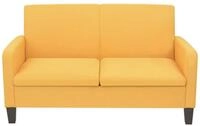 vidaXL Sofa, 2-Sitzersofa 135 x 65 x76 cm Gelb