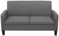 vidaXL Sofa, 2-Sitzersofa 135 x 65 x76 cm Dunkelgrau