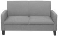 vidaXL Sofa, 2-Sitzersofa 135 x 65 x76 cm Hellgrau