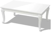 vidaXL Ablagetisch, Couchtisch 100x60x42 cm Hochglanz-Wei&szlig;