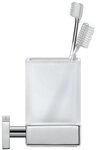 Duravit Zahnputzbecher Karree, Chrom / Wei&szlig; Matt