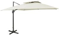 vidaXL Markise vidaXL Ampelschirm mit Doppeldach 300 x 300 cm Sand
