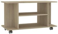 vidaXL TV-Schrank TV-Schrank mit Rollen Sonoma-Eiche 80x40x45 cm Holzwerkstoff (1-St)
