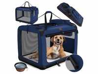 Lovpet Tiertransportbox bis 12 kg, Hundebox Hundetransportbox faltbar...