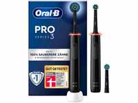 Oral-B Elektrische Zahnbürste Pro 3 3900, Aufsteckbürsten: 3 St., Doppelpack 3