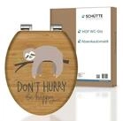 Sch&uuml;tte WC-Sitz Don`t Hurry, Absenkautomatik, Holzkern, Motivdruck, MDF