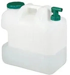 relaxdays Wassertank Wasserkanister mit Hahn, 25 Liter gr&uuml;n|wei&szlig; 22 cm x 38 cm x 39