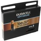 Duracell Duracell Optimum AAA Mignon Alkaline-Batterien, 1.5V LR03 MX2400, 8er