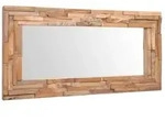 vidaXL Spiegel Dekorativer Spiegel 120 x 60 cm Rechteckig (1-St) braun