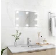 vidaXL LED-Lichtspiegel vidaXL Wandspiegel mit LED-Beleuchtung Rechteckig Glas