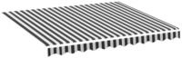 vidaXL Markise 3 x 25 m Markisenbespannung Anthrazit und Wei&szlig; 3x2,5 m Ersatz...