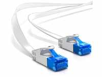 deleyCON deleyCON 10m CAT6 flaches Patchkabel Flachkabel Netzwerkkabel LAN...
