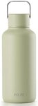equa Trinkflasche Timeless Off Matcha, Leichtgewicht aus Edelstahl, Tragegriff