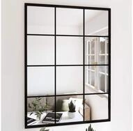 vidaXL Wandspiegel vidaXL Wandspiegel Schwarz 80x60 cm Metall