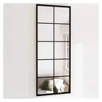 vidaXL Wandspiegel vidaXL Wandspiegel Schwarz 100x40 cm Metall