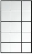 vidaXL Spiegel 100 x 60 cm Wandspiegel Schwarz 100x60 cm Metall