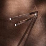 Keuco Handtuchstange Edition 90 Square, aus Metall, verchromt, zweiarmig, schwenkbar,
