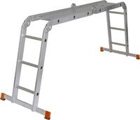 KRAUSE Trittleiter Krause Aluminium-Sprossen-Gelenkleiter CORDA