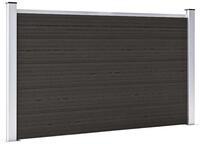 vidaXL Gartenzaun Zaunelement WPC 180x105 cm Schwarz, (1-St)