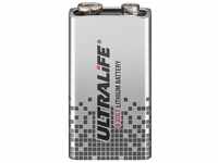 UltraLife Ultralife Lithium Batterie 6F22 Block 9 V (1er Blister) Batterie