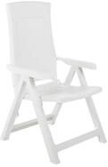 vidaXL Gartenstuhl, Verstellbare Gartenst&uuml;hle 2 Stk. Kunststoff Wei&szlig;