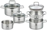 Elo Kochtopf 5-teilig SMART STEAM, Edelstahl 18/8, mit Glasdeckel