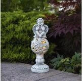 STAR TRADING LED Solarleuchte Angel, Solar Figur,Angel, Engel in Stein-Optik,