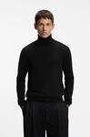 Rollkragenpullover HUGO "San Thomas-M", Herren, Gr. L, schwarz (schwarz001), Strick,