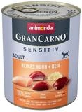 Animonda GranCarno Adult Sensitive Reines Huhn & Reis 800 g - 6 St&uuml;ck, Nassfutter