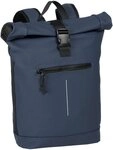 NEW REBELS Rucksack Mart Rolltop Laptoprucksack 15,6 Zoll dunkelblau (2-tlg),...