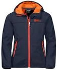 Jack Wolfskin Softshelljacke Fourwinds (wind-& wasserabweisend) nachtblau/orange