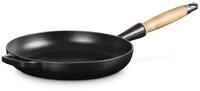 LE CREUSET Bratpfanne Signature Gusseisen mit Holzgriff schwarz 24 cm