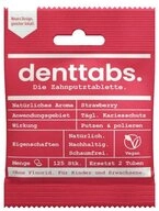 Denttabs Zahnpasta Zahnputztabletten - Strawberry ohne Fluorid 125Stk