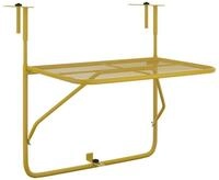 vidaXL Gartentisch, Balkontisch Golden 60x40 cm Stahl