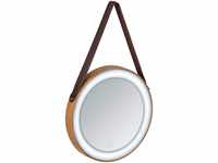 Wenko LED Wandspiegel Usini beleuchteter Spiegel Bambus (24976800)