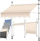 KESSER Klemmmarkise mit Handkurbel f&uuml;r Terrasse, Balkon & Garten UV-best&auml;ndig,
