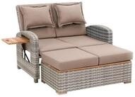 Greemotion Gartenlounge-Set Gartensofa 2-Sitzer Liegefunktion Bahia Style Rattan