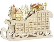 HOMCOM Weihnachtsdorf Adventskalender zum Bef&uuml;llen 24 Schubladen F&auml;cher DIY, DIY