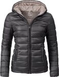 Marikoo Steppjacke Luci modische Damen &Uuml;bergangsjacke mit gro&szlig;er Kapuze