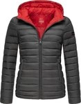 Marikoo Steppjacke Luci modische Damen &Uuml;bergangsjacke mit gro&szlig;er Kapuze
