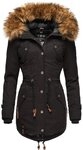 Marikoo Wintermantel La Viva Prc stylischer Winterparka mit abnehmbarem Kunstfell