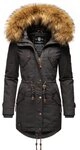 Marikoo Wintermantel La Viva Prc stylischer Winterparka mit abnehmbarem Kunstfell