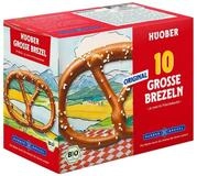 Huober Knabberei, Huober Bio Grosse Knusper Brezel Original Geschmack 5 x 2 St&uuml;ck
